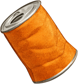 Illustration of orange tin can