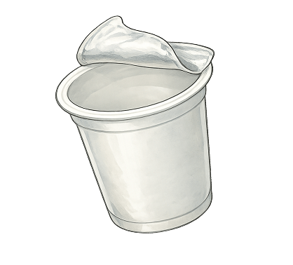 Illustration of empty plastic container