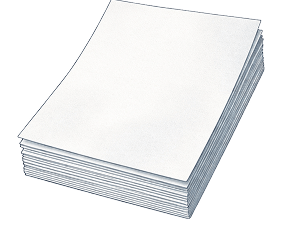 Illustration of a stack of white paper