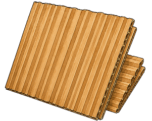 Illustration of corrugated cardboard
